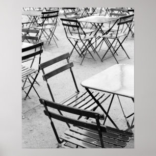 Europe, France, Paris. Chairs, Jardin du 3 Poster