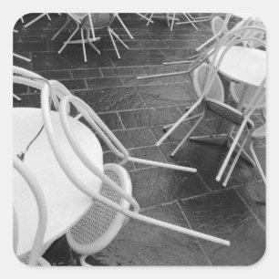 Europe, France, Paris. Chairs, Jardin du 4 Square Sticker
