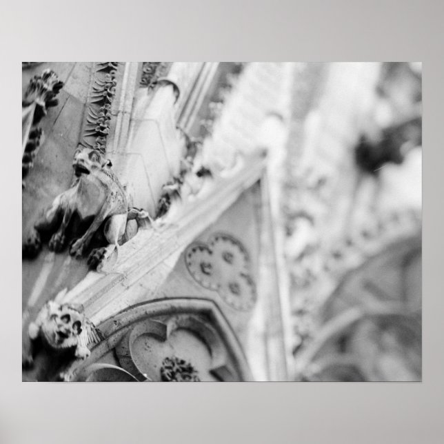 Europe, France, Paris. Detail: sculpture on Poster (Front)