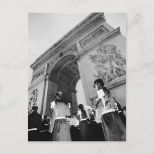 Europe, France, Paris. Military ceremony at the Postcard