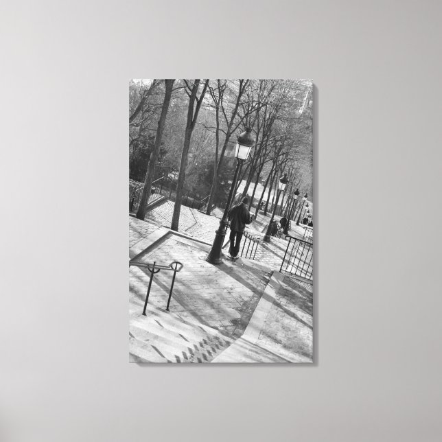 Europe, France, Paris, Montmartre: Morning on Canvas Print (Front)