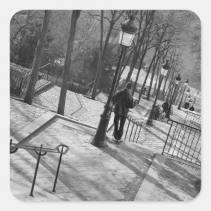 Europe, France, Paris, Montmartre: Morning on Square Sticker