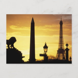Europe, France, Paris, Place de Concorde. Postcard