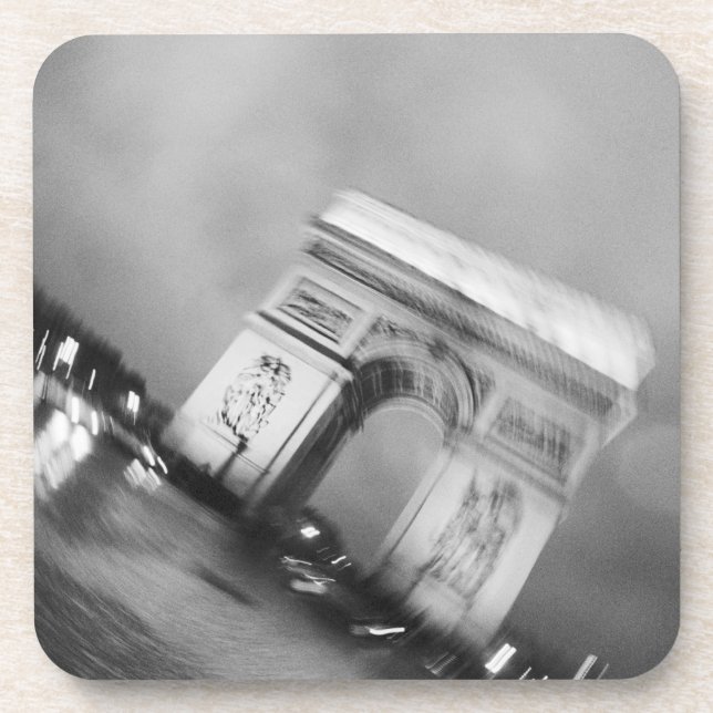 Europe, France, Paris. Spinning Arc de Triomphe Coaster (Front)