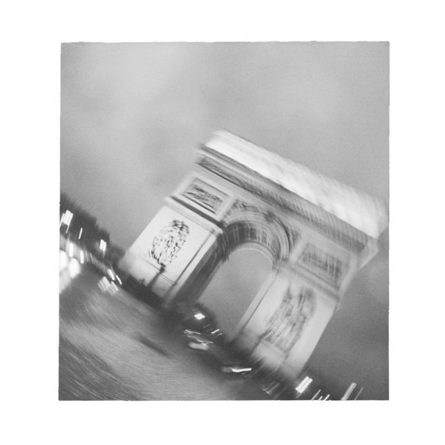 Europe, France, Paris. Spinning Arc de Triomphe Notepad (Front)
