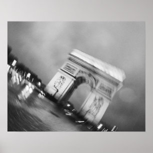 Europe, France, Paris. Spinning Arc de Triomphe Poster