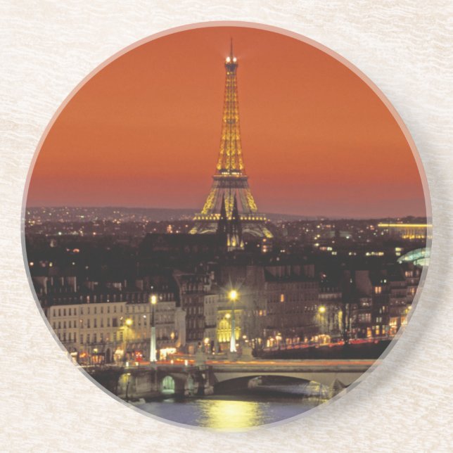 Europe, France, Paris. Sunset view of Eiffel Coaster (Front)