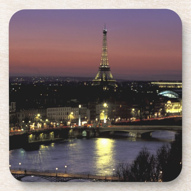 Europe, France, Paris, Sunset view of Eiffel Coaster (Front)