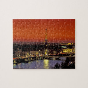Europe, France, Paris. Sunset view of Eiffel Jigsaw Puzzle
