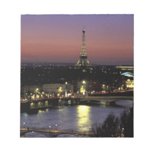 Europe, France, Paris, Sunset view of Eiffel Notepad