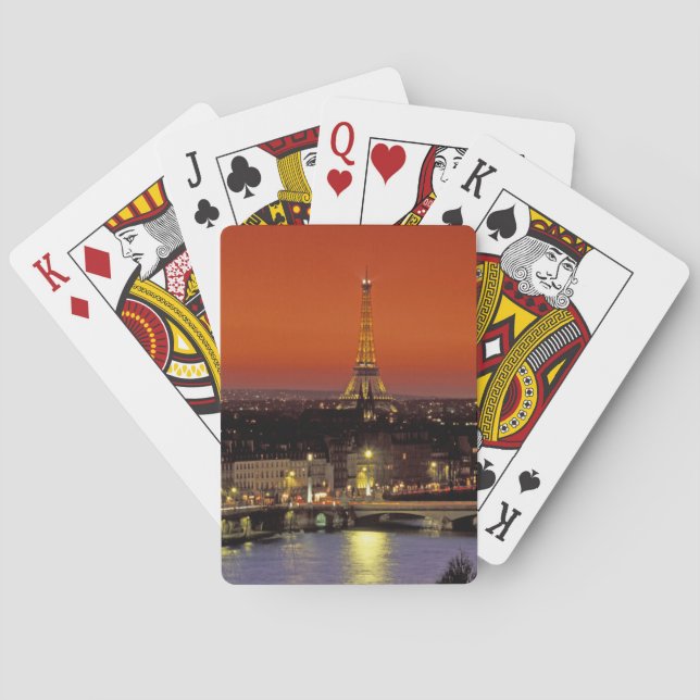Europe, France, Paris. Sunset view of Eiffel Playing Cards (Back)