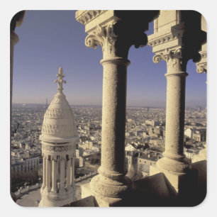 Europe, France, Paris, View of Paris through Square Sticker