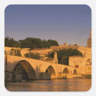 Europe, France, Provence, Avignon. Palais des 2 Square Sticker