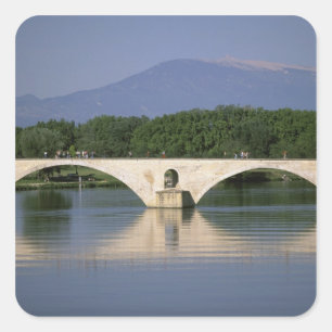 Europe, France, Provence, Avignon. Pont St, Square Sticker