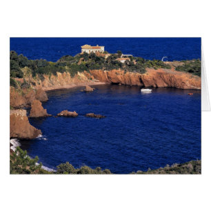 Europe, France, Theoule-sur-Mer. A tile-roofed