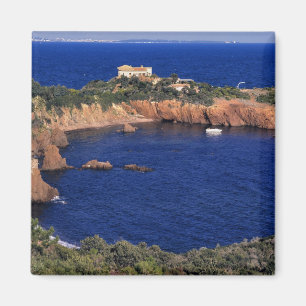 Europe, France, Theoule-sur-Mer. A tile-roofed Magnet