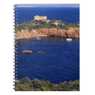 Europe, France, Theoule-sur-Mer. A tile-roofed Spiral Notebook