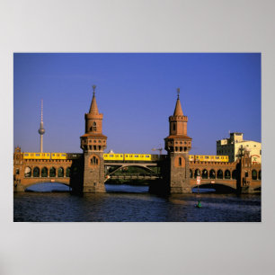 Europe, Germany, Berlin. Kreuzberg, Oberbaum Poster