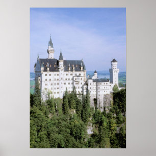 Europe, Germany, Neuschwanstein Castle, built Poster