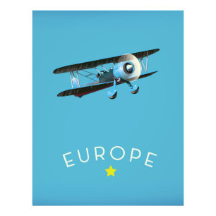 Europe Golden Star Photo Print