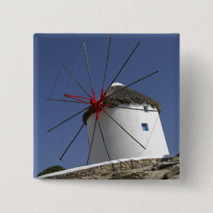 Europe, Greece, Mykonos. 3 15 Cm Square Badge