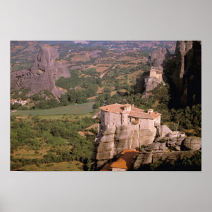 Europe, Greece, Thessaly, Meteora, Kastraki. Poster