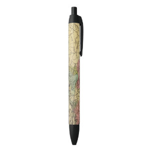 Europe Hand Coloured Atlas Map 2 Black Ink Pen