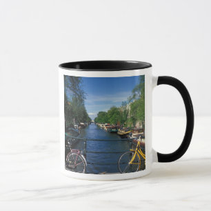 Europe, Holland, Amsterdam, yellow bicycle and Mug