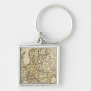 Europe in 1789 key ring