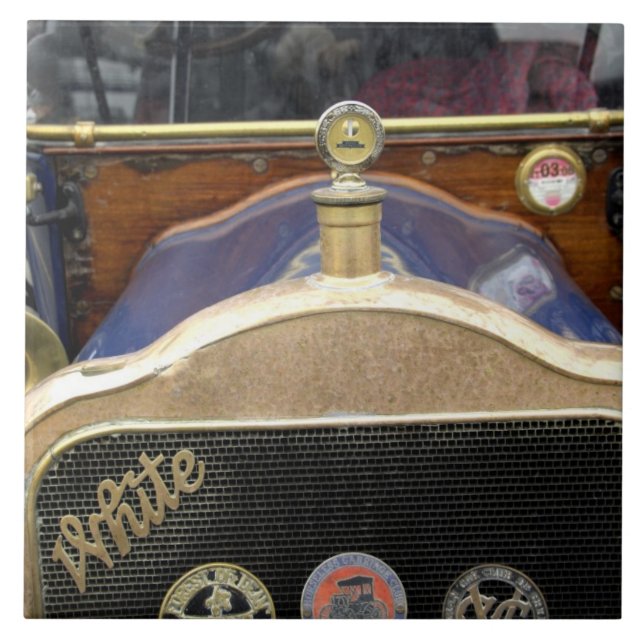 Europe, Ireland, Dublin. Vintage auto, White 2 Tile (Front)