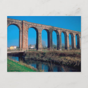 Europe, Italy. Aquaduct near Lucca. Postcard
