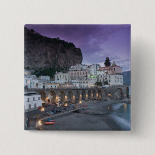 Europe, Italy, Campania (Amalfi Coast) Atrani: 15 Cm Square Badge