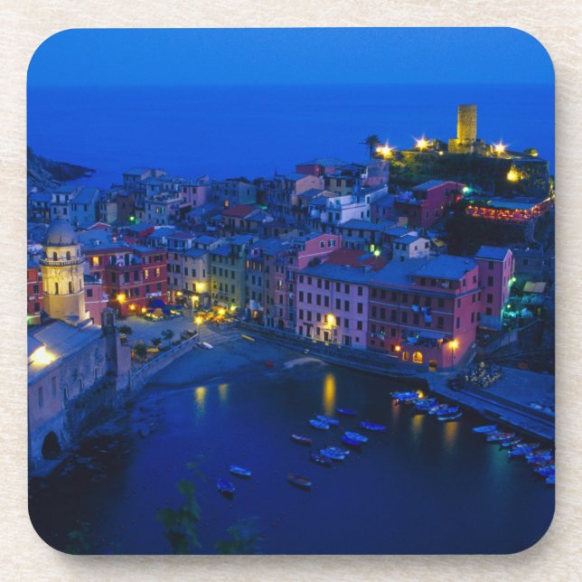 Europe, Italy, Cinque Terre, Vernazza. Hillside Coaster (Front)