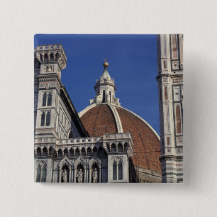 Europe, Italy, Florence. Duomo Cathedral 15 Cm Square Badge