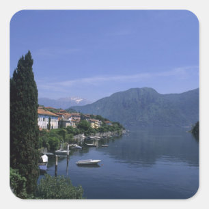 Europe, Italy, Lake Como, Tremezzo. Northern Square Sticker