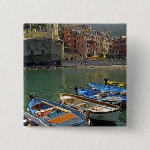 Europe, Italy, Liguria region, Cinque Terre, 2 15 Cm Square Badge