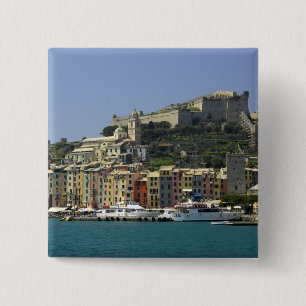 Europe, Italy, Portovenere aka Porto Venere. 15 Cm Square Badge