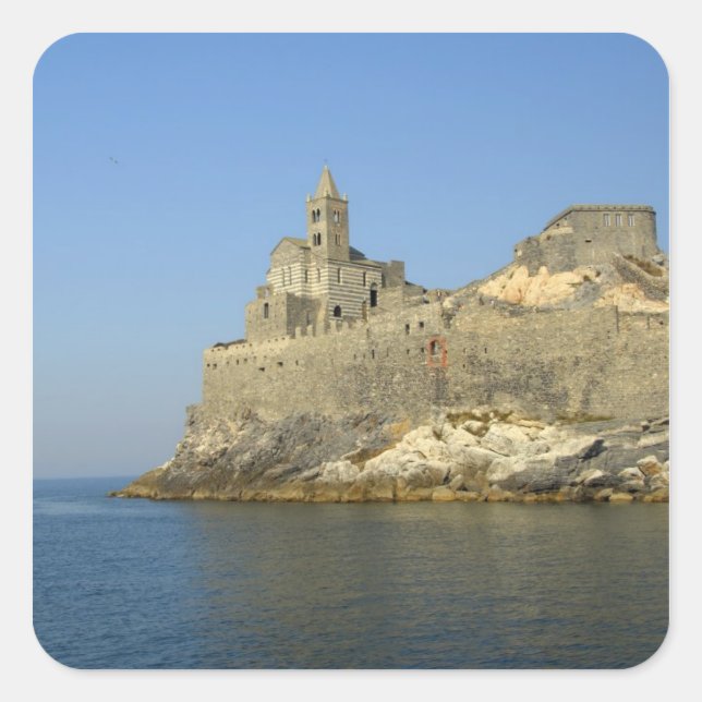 Europe, Italy, Portovenere aka Porto Venere. 2 Square Sticker (Front)