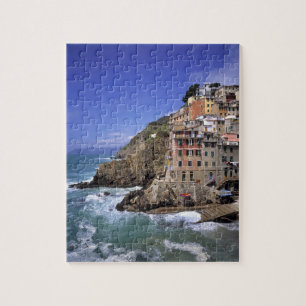 Europe, Italy, Riomaggiore. Riomaggiore is built Jigsaw Puzzle