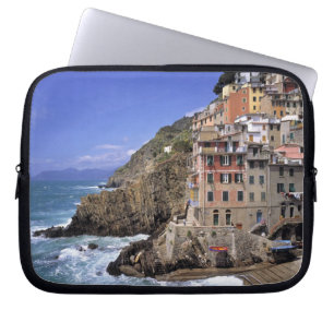 Europe, Italy, Riomaggiore. Riomaggiore is built Laptop Sleeve