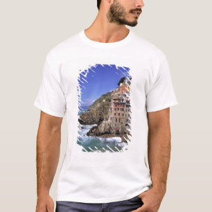 Europe, Italy, Riomaggiore. Riomaggiore is built T-Shirt