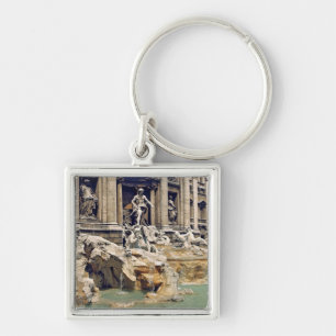 Europe, Italy, Rome. Coins litter the bottom of Key Ring