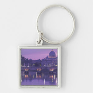 Europe, Italy, Rome. St. Peter's and Ponte Sant Key Ring