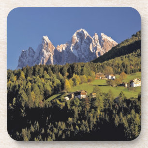 Europe, Italy, San Pietro. The Odle Group seem Coaster