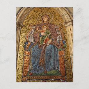 Europe, Italy, Sicily, Taormina. Madonna & child Postcard