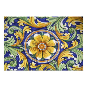 Europe, Italy, Sicily, Taormina. Traditional 2 Photo Print