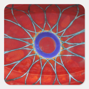 Europe, Italy, Sicily, Taormina. Traditional 6 Square Sticker