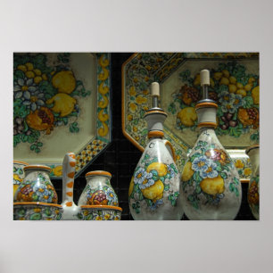 Europe, Italy, Sicily, Taormina. Traditional 7 Poster