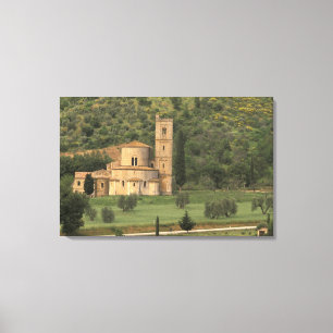 Europe, Italy, Tuscany. Abbazia di Sant'Antimo, Canvas Print