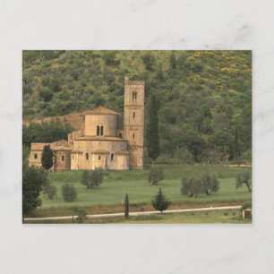 Europe, Italy, Tuscany. Abbazia di Sant'Antimo, Postcard
